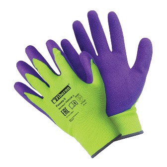 Перчатки «Суперкомфортные»("Надежный захват"), полиэстер, покрытие Sandy Latex, L, Fiberon