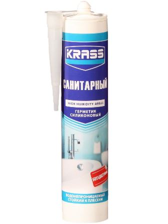 Герметик силиконовый KRASS санитарный Бесцветный 300мл ЛС