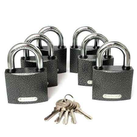 Замок висячий Apecs PD-01-63 (6Locks+5Keys), блок (6шт)