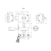Замок накладной ЗН1 цилиндровый 2 кл. (серебро)	"Омега"