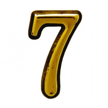 Цифра дверная АЛЛЮР пластик "7" золото (100,20)