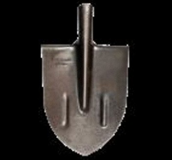 Лопата штыковая К2 (остроконечная), рельсовая сталь