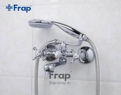 Смеситель д/ванны 1/2" мет-кер кор.нос F3024"Frap"
