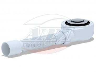 Сифон д/душевого поддона 1 1/2"*50,h53мм с г/т 375*40/50, хром (сетка) E455CLS клик-клак"АНИ"