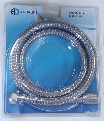 Шланг д/душа 150см имп/имп 1/2х1/2 -гайка-конус вставка резина EPDM "AQualine"