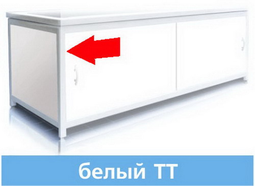 Экран д/ванн "Универсал-Монолит" белый торцевой 0.7м, упак(1)