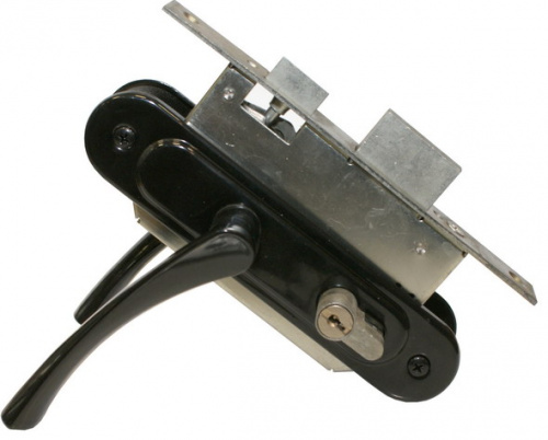 Замок врезной ЗВ7 цилиндровый 2 кл. (черный) "Омега"