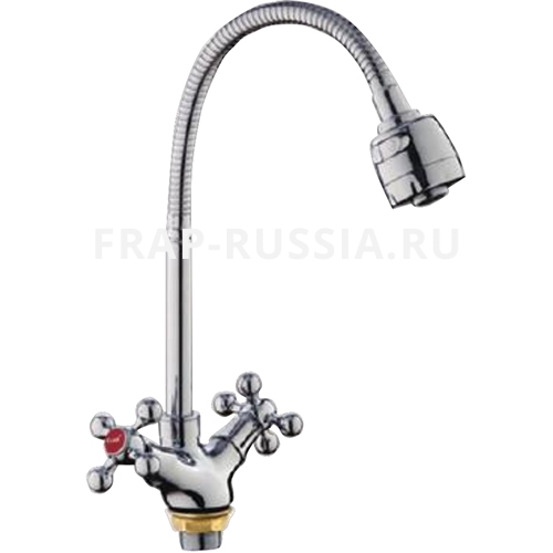 Смеситель д/кухни с гибким изливом, хром F4319 "Frap"