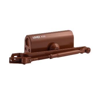 Доводчик дверной 330 (от 50 до 120кг) морозостойкий (коричневый) Lonex