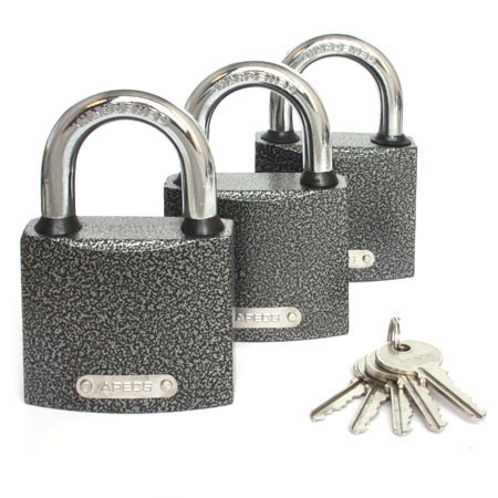 Замок висячий Apecs PD-01-63 (3Locks+5Keys), блок (3шт)