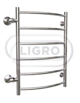 Полотенцесушитель нерж. лесенка ЛД(6)-У 800*600 ДУ-25 хром LIGRO
