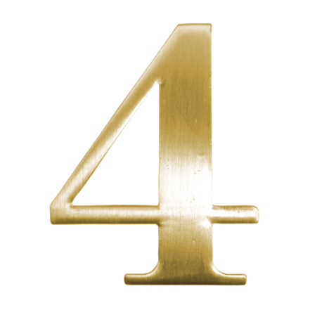 Цифра двер. "4" МЕТАЛЛ.на кл. осн. GP "Сазар"