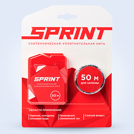 Нить уплотнит. (50 м. бокс + 50м. катушка) блистер 04061 Sprint