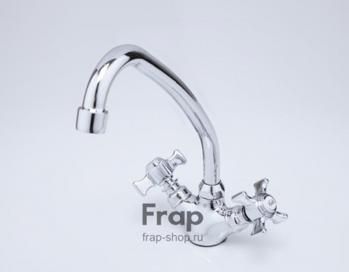 Смеситель д/кухни 1/2" люкс мет-кер на гайке F4124 "Frap"