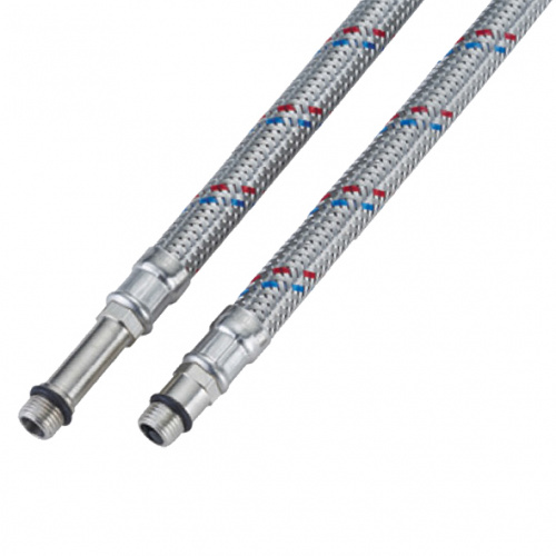 Подводка д/смесителя нерж.сталь (стальная гайка) 1/2"xM10x60 см (пара) "СТМ"