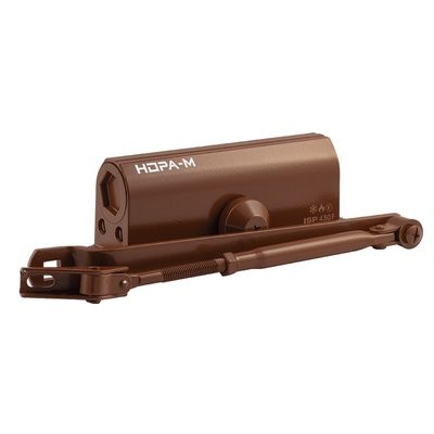 Доводчик ISP 430 F (от 50 до 110кг) морозостойкий с фиксацией (коричневый)