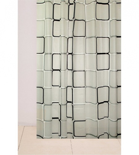 Штора для ванной WS-800 (квадраты) 180*180