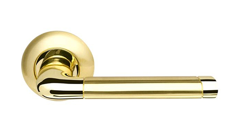 Ручка раздельная Stella LD28-1SG/GP-4 матовое золото/золото (кв. 8х140) Armadillo (для железной дв.)