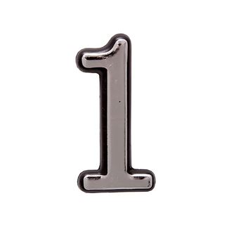 Цифра дверная АЛЛЮР пластик "1" хром (100,20)