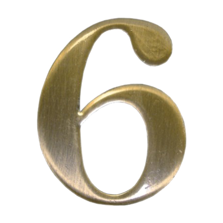 Цифра двер. "6" МЕТАЛЛ.на кл. осн. GP "Сазар"