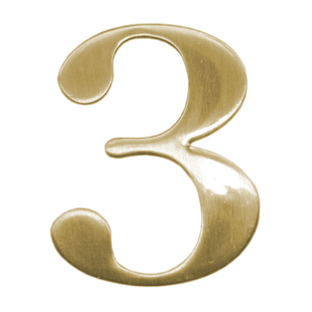 Цифра двер. "3" МЕТАЛЛ.на кл. осн. GP "Сазар"