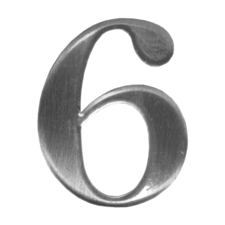 Цифра двер. "6" МЕТАЛЛ.на кл. осн. CP "Сазар"