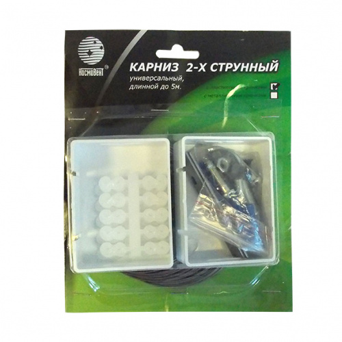 Карниз-струна пластик. крюч. (10м) ЛЮКС Омск