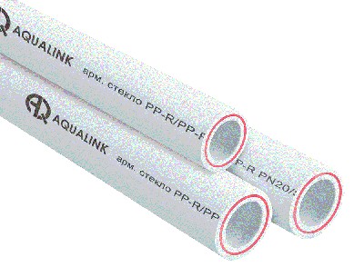 Труба PN 20 40х5,5 арм. стекловолокном для отопления "AQualink"(1шт - 4м), шт