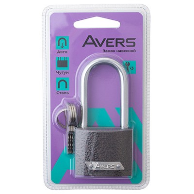 Замок висячий Avers PD-01-50-L-Blister