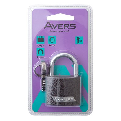 Замок висячий Avers PD-01-50-Blister