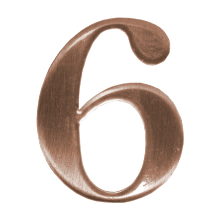 Цифра двер. "6" МЕТАЛЛ.на кл. осн. AC "Сазар"