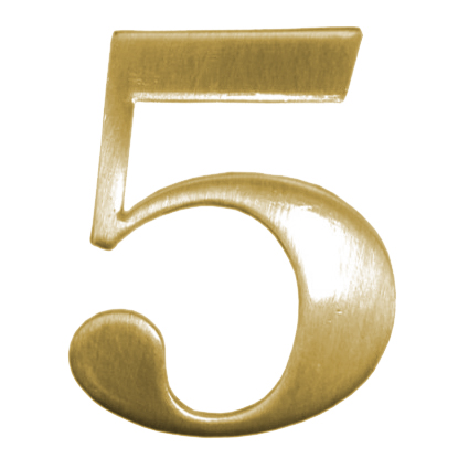 Цифра двер. "5" МЕТАЛЛ.на кл. осн. GP "Сазар"