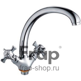 Смеситель д/кухни 1/2" люкс мет-кер на гайкеF4224 "Frap"