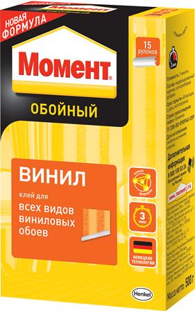 Клей обойный "Момент Винил" 500г(не морозостойкий, t режим в описании)