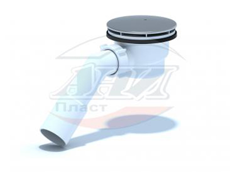 Сифон д/душевого поддона 1 1/2"*90, h 65,с пер. тр.45град. 40*50 хром E321C "АНИ"