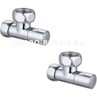 Кран для п/сушителя хром угловой 1г *3/4 г (упак 2 шт) G474.0506 "Gappo", упак(2шт)
