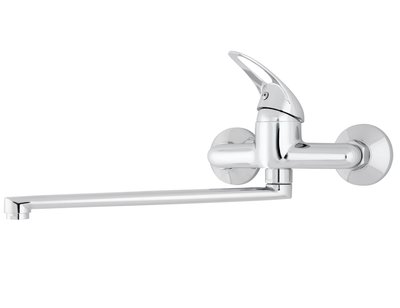 Смеситель д/кухни, латунь,хром,картридж D40, излив L-обр. 30 см. 53-03 "RUSANT"